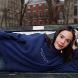 Navy Mockneck Sweatshirt