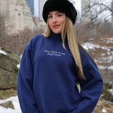 Navy Mockneck Sweatshirt