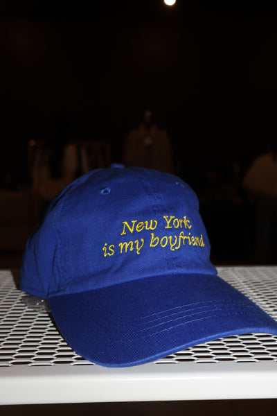New York Is My Boyfriend Baseball Cap Wholesale New York is my Boyfriend Baseball Hat- Blue Denim  main image 2