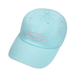 New York is my Boyfriend Baseball Hat- Baby Blue & Pink