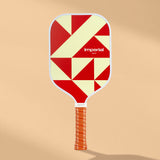 Geometric Red and Green Pickleball Paddle