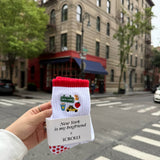 New York is my boyfriend x Scrolls Pilates Grip Socks